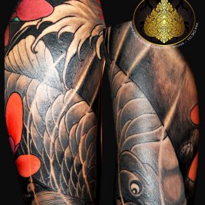 best koi fish half sleeve tattoo phuket